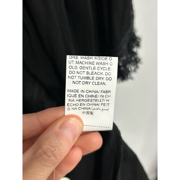 SweatyRocks NWT Black Lace Trim Kimono Open Cardigan Sz Medium Witchy Whimsygoth - Picture 9 of 11